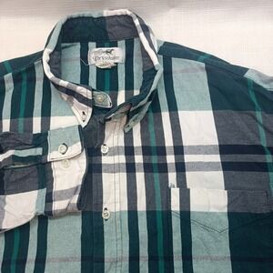 Drysdales Big Man Contemporary Fit Plaid Extra Long Tail Button Up Shirt XXL‎